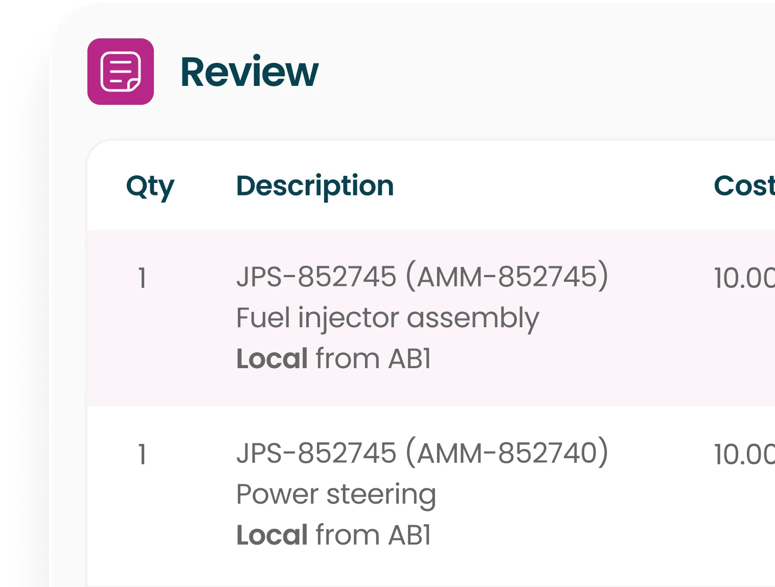 Autovolt - Review order